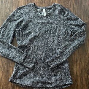 lululemon athletica Black and Gray Long Sleeve Top